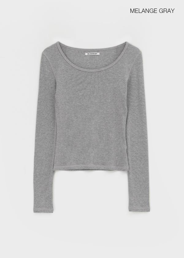 [MADE] Libra Stitch Fleece-Lined U-Neck Long Sleeve Tee (Available as a set)