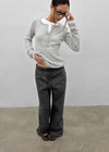 [MADE] Ash Fleece-Lined Hotfix Elastic Waist Pants