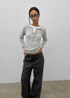 [MADE] Renov Wool Henley Neck Knit
