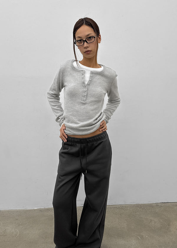 [MADE] Renov Wool Henley Neck Knit