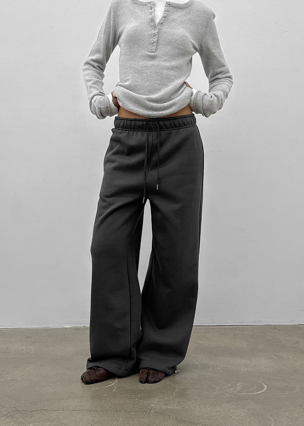 [MADE] Ash Fleece-Lined Hotfix Elastic Waist Pants