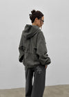 Quantum Vintage High-Neck Hooded Field Jacket