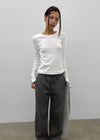 [MADE] Ash Fleece-Lined Hotfix Elastic Waist Pants