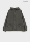 Quantum Vintage High-Neck Hooded Field Jacket