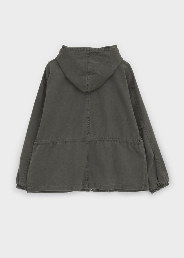 Quantum Vintage High-Neck Hooded Field Jacket