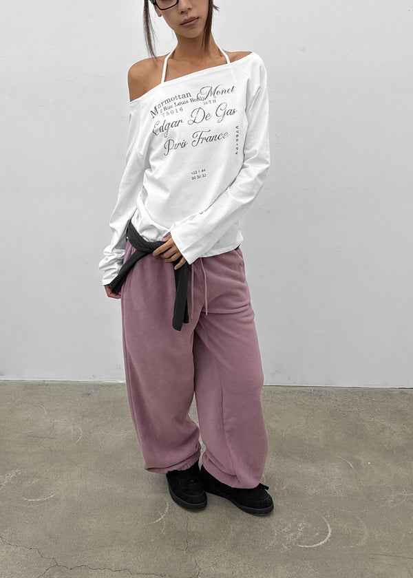 [MADE] Louvre Off-shoulder Long Sleeve Tee