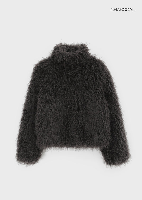 [MADE] Nanaba High-neck Fur Jacket
