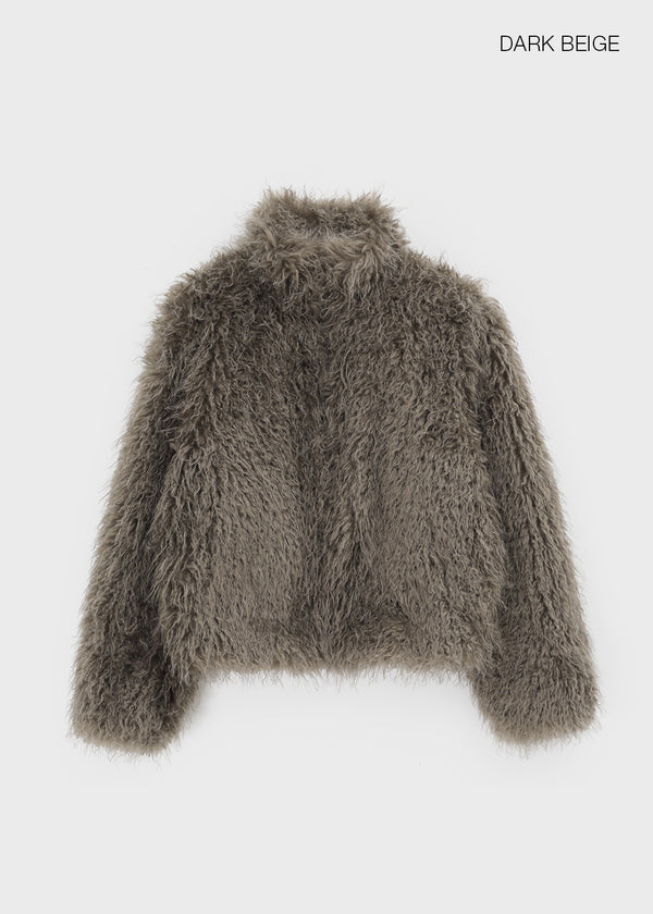 [MADE] Nanaba High-neck Fur Jacket