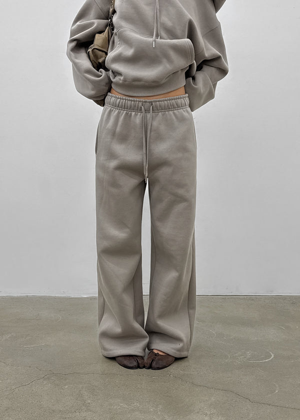 [MADE] Ash Fleece-Lined Hotfix Elastic Waist Pants