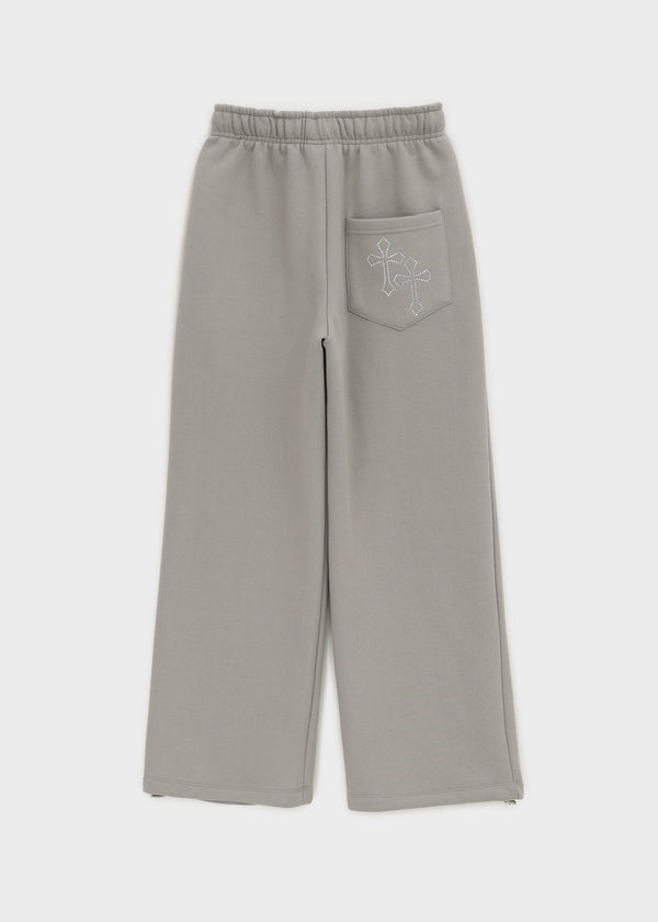 [MADE] Ash Fleece-Lined Hotfix Elastic Waist Pants