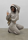 [MADE] Ash Fleece-Lined Oversized Hoodie