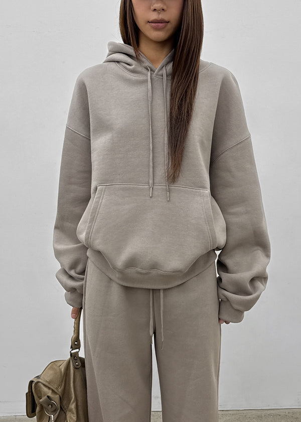 [MADE] Ash Fleece-Lined Oversized Hoodie