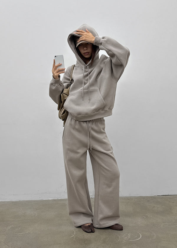 [MADE] Ash Fleece-Lined Oversized Hoodie