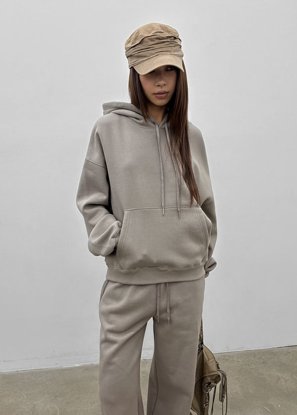[MADE] Ash Fleece-Lined Oversized Hoodie