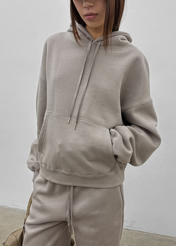 [MADE] Ash Fleece-Lined Oversized Hoodie
