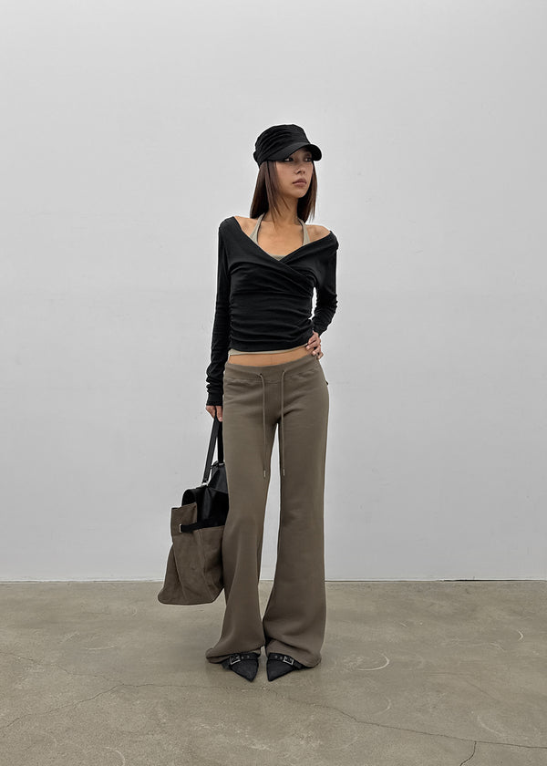 [MADE] Polnen Brushed Bootcut Back Pocket Elastic Pants