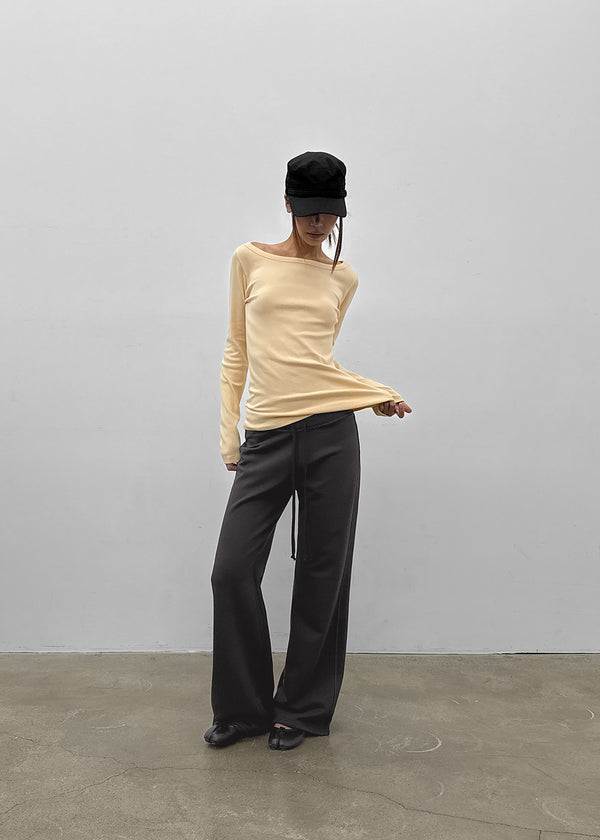 [MADE] Marnon Low-waist Semi-bootcut Elastic Pants