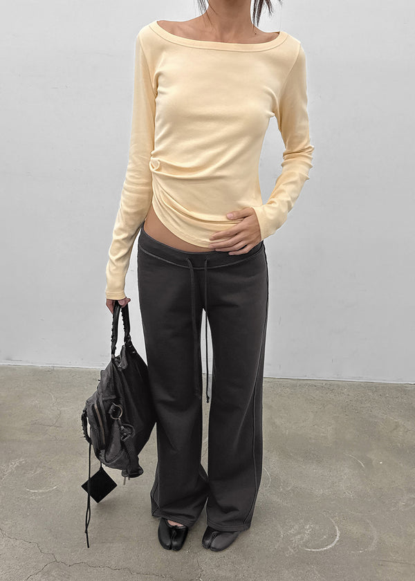 [MADE] Marnon Low-waist Semi-bootcut Elastic Pants