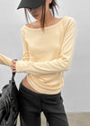 [MADE] Four-Hand Boat Neck Long Sleeve Tee