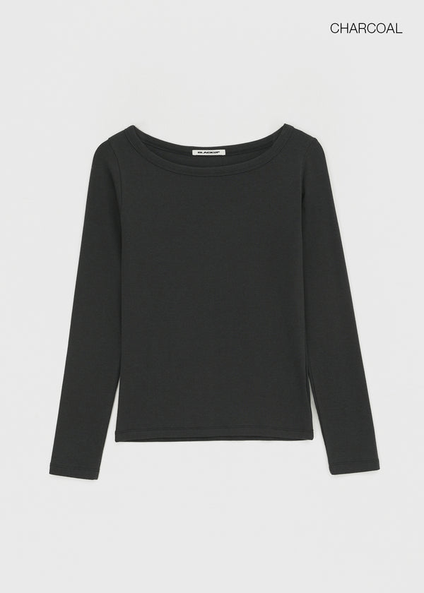 [MADE] Four-Hand Boat Neck Long Sleeve Tee