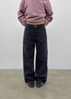 Fracture Washed Wide Cotton Pants
