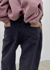 Fracture Washed Wide Cotton Pants