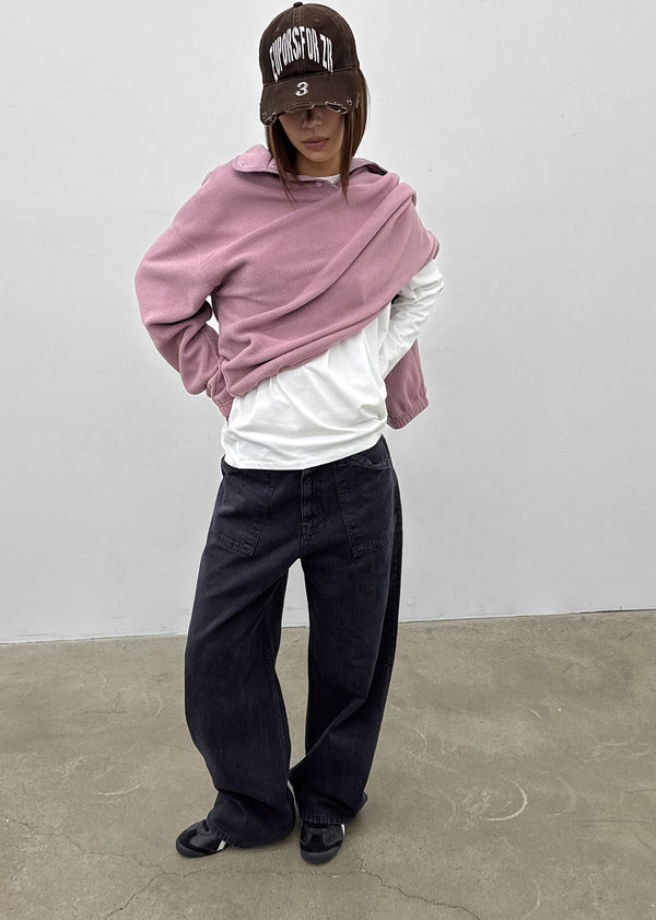 Fracture Washed Wide Cotton Pants