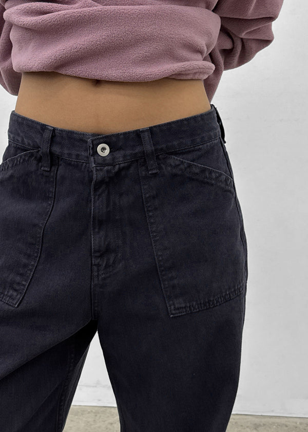 Fracture Washed Wide Cotton Pants