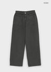 Fracture Washed Wide Cotton Pants