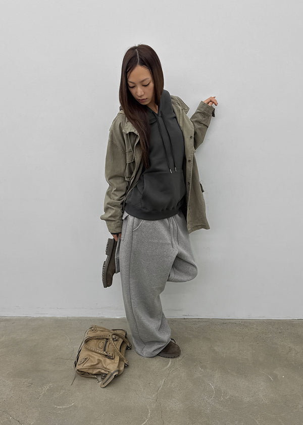 [MADE] Ash Fleece-Lined Oversized Hoodie