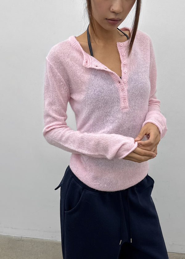 [MADE] Renov Wool Henley Neck Knit