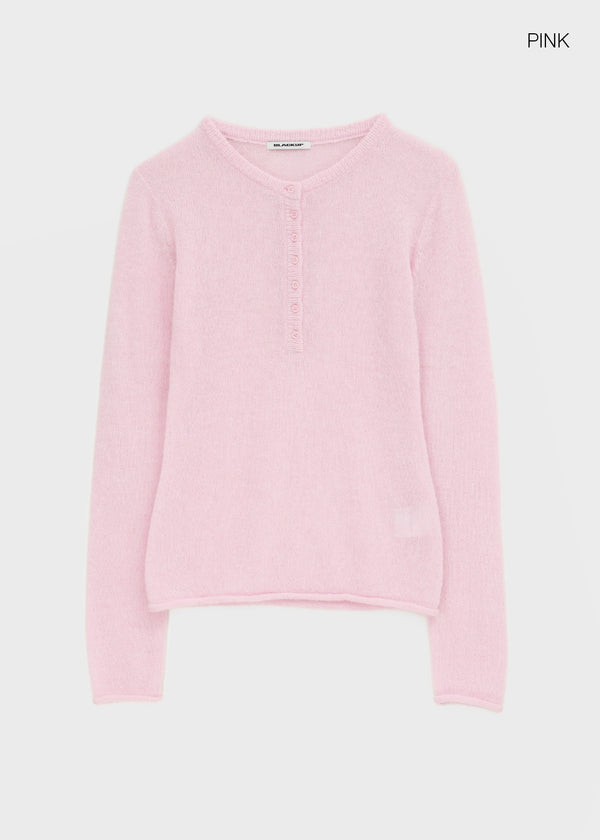 [MADE] Renov Wool Henley Neck Knit