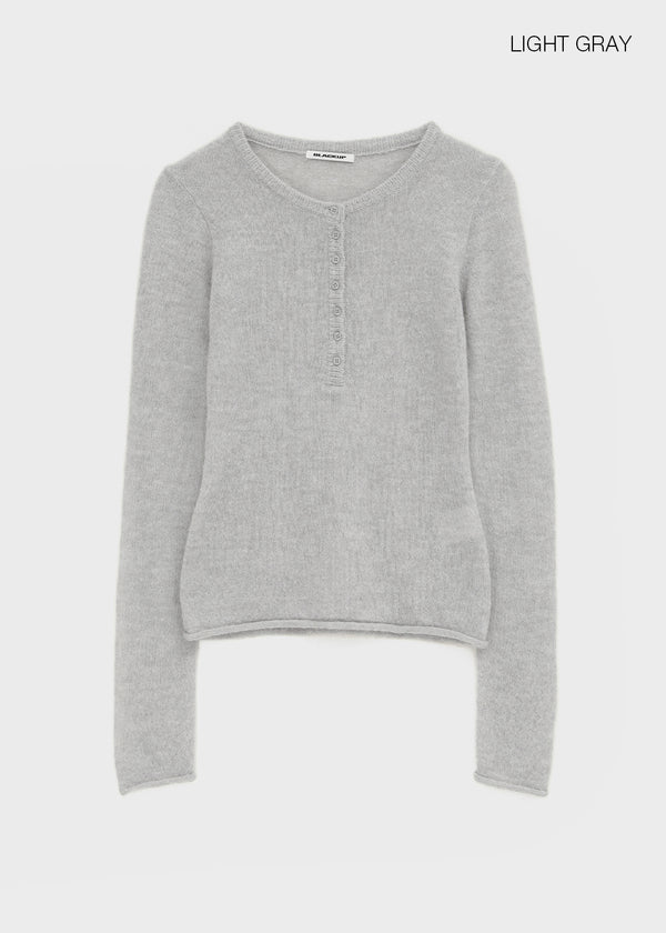 [MADE] Renov Wool Henley Neck Knit