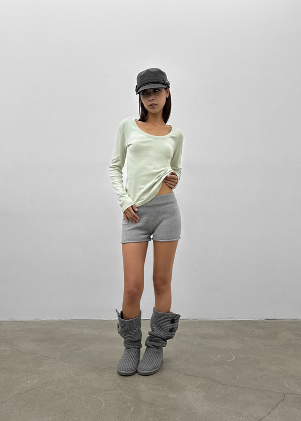 Bandali banding knit shorts