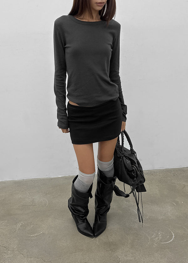 [MADE] Four-Hand Round Neck Long Sleeve Tee
