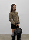 Ska High-neck Vintage Cotton Jacket