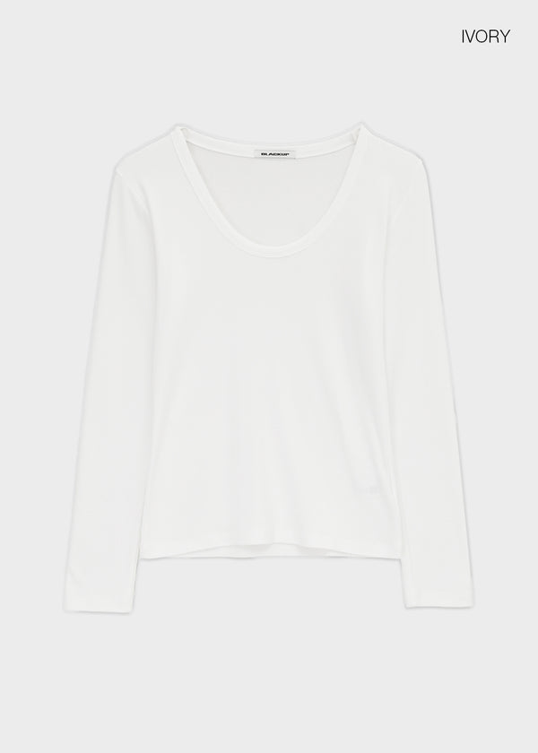 [MADE] Four-hand U-neck Long Sleeve Tee