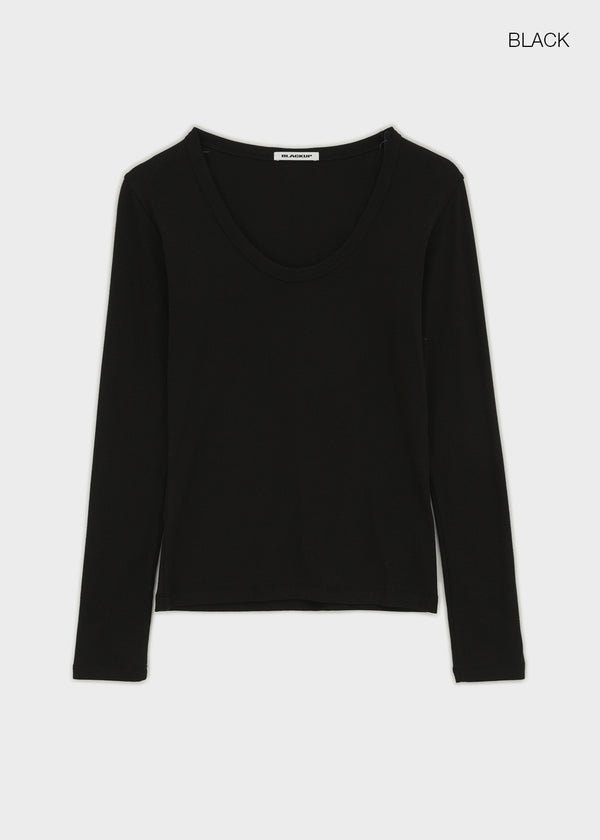 [MADE] Four-hand U-neck Long Sleeve Tee