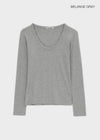 [MADE] Four-hand U-neck Long Sleeve Tee