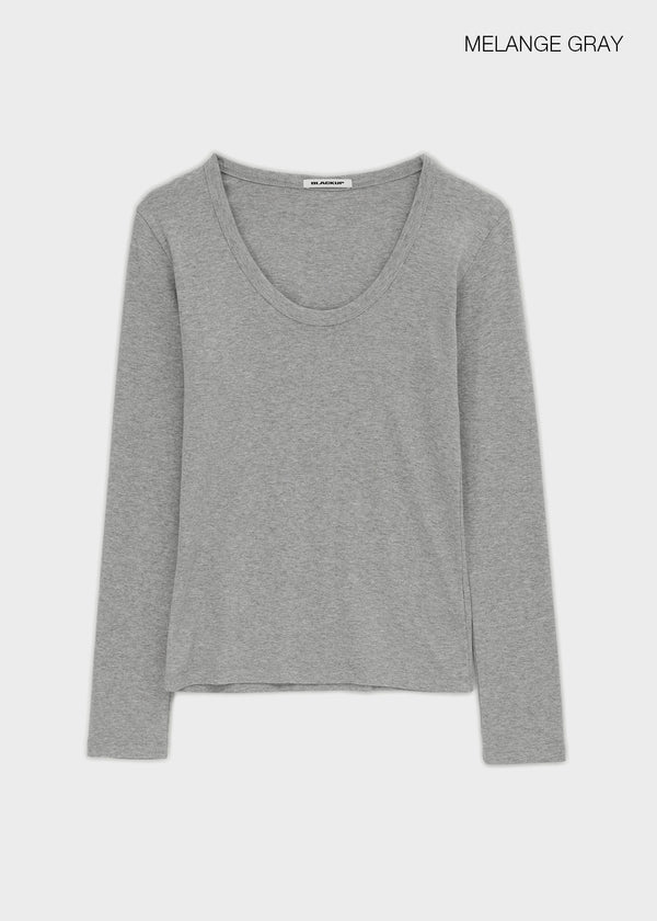 [MADE] Four-hand U-neck Long Sleeve Tee