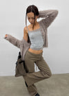 Transi V-neck Fur Cardigan