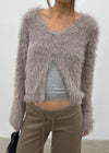 Transi V-neck Fur Cardigan