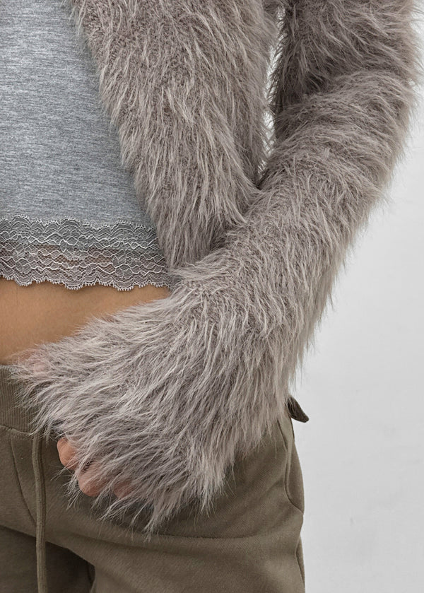 Transi V-neck Fur Cardigan