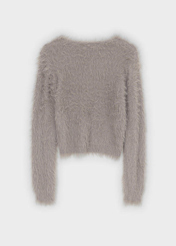 Transi V-neck Fur Cardigan