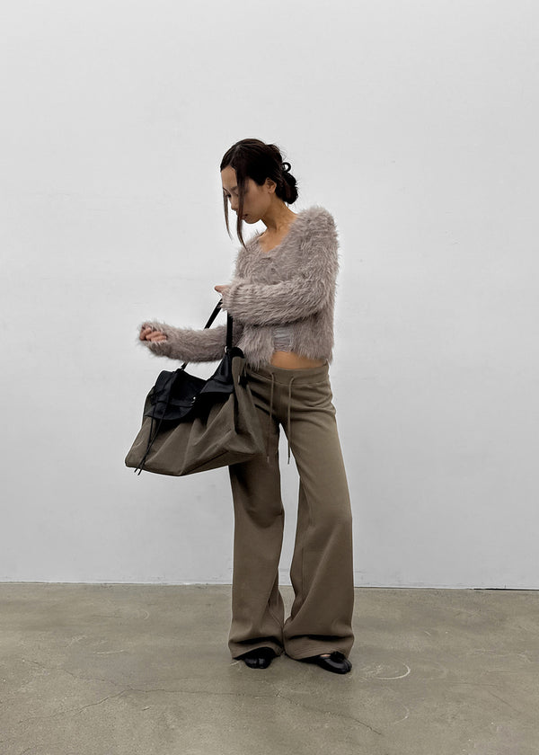 [MADE] Polnen Brushed Straight Back Pocket Elastic Pants