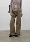 [MADE] Polnen Brushed Straight Back Pocket Elastic Pants