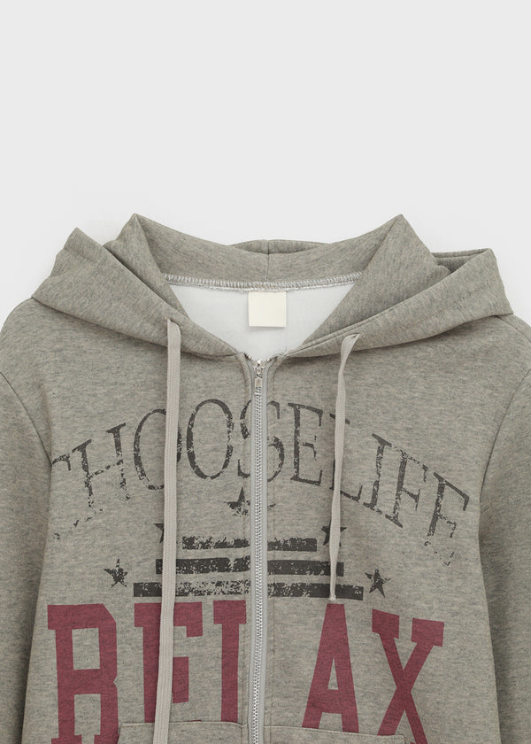 Rekhu Vintage Zip-up Hoodie