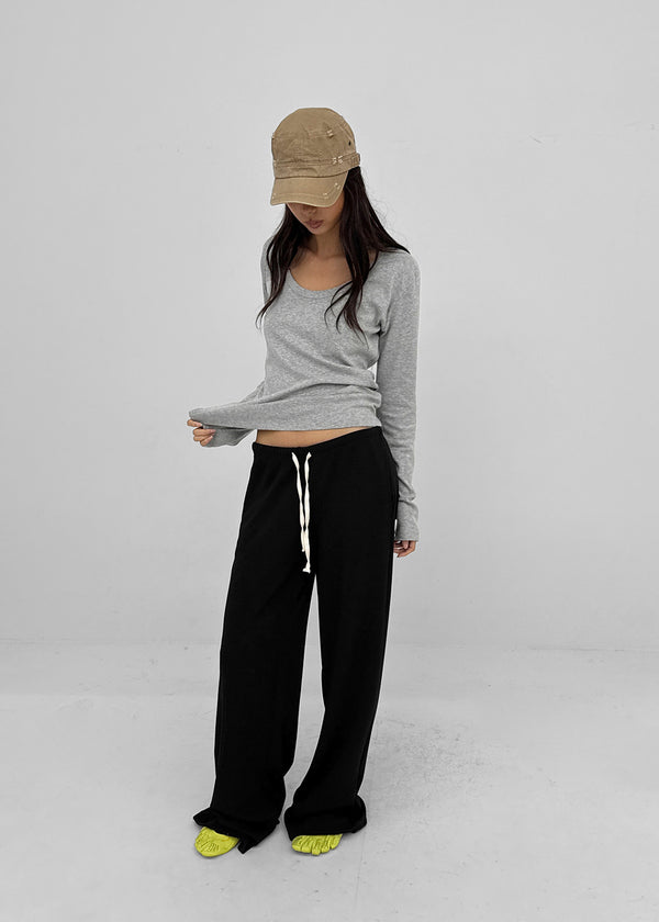 [MADE] Melio Mink Low Bootcut Elastic Waist Pants (2 SIZE)