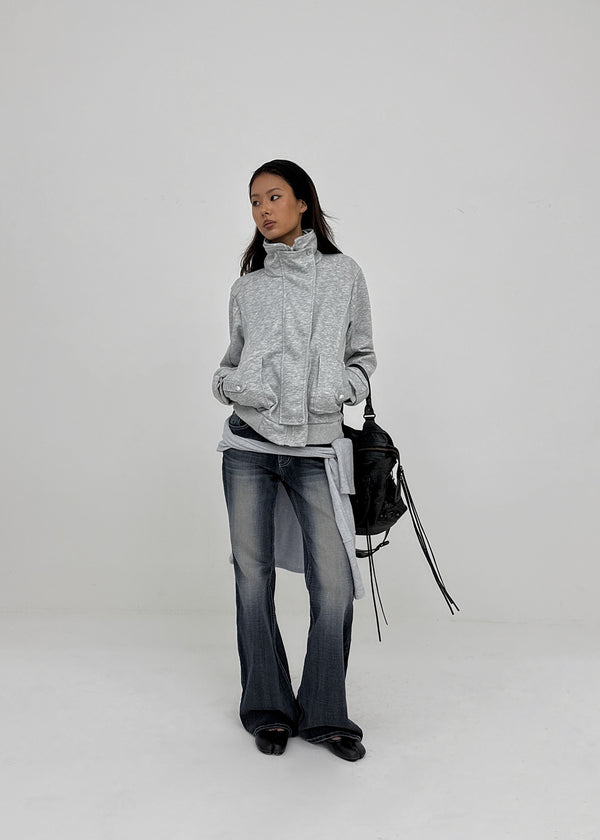 Lowtone high-neck zip-up