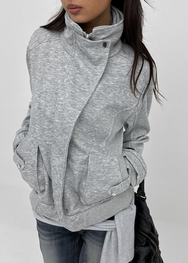Lowtone high-neck zip-up